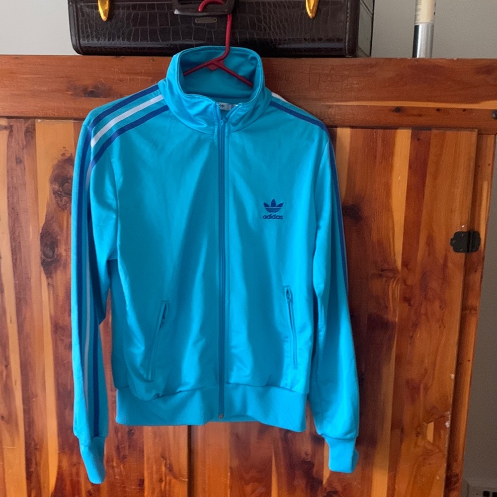 Adidas women’s trefoil track jacket L